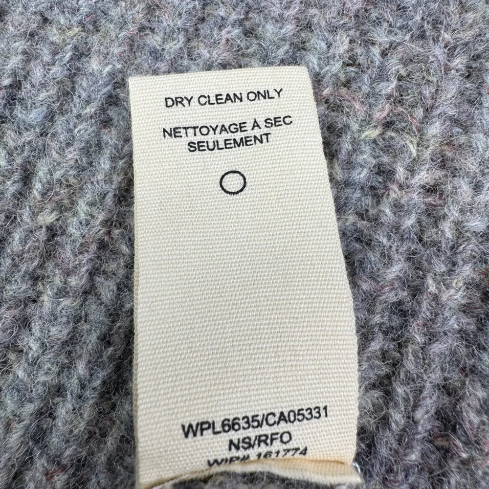 Woolrich Mens Gray 100% Wool Ribbed Knit Henley Sweater Mock Neck XXL 9020 - Picture 5 of 10